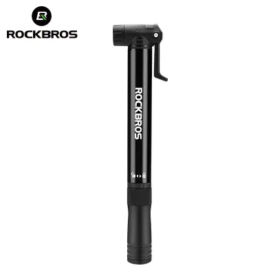 ROCKBROS Bicycle Pump Portable Alluminum Alloy 120PSI High Pressure One-Click AV/FV Bike Inflator
