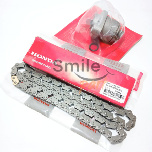 RANTAI KETENG SUPRA X 125 KHARISMA KPH + TONJOKAN SETELAN TENSIONER KARISMA RANTE KAMPRAT HONDA SET