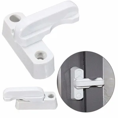 Secure Latch Door Anti-theft Sash Hasp Plastic Steel Children Lock Windows T-lock Sliding
