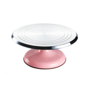 Cake Turntable 10 Inches Cake Mold Cake Turntable Aluminum Alloy Material Bakery Tools Cake Decorating Stand Home Baking Tools Smoothing DIY Kitchenware Utensils Bakery Supplies Rotating Display Cake Stand Round