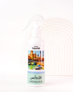 Parfum Sajadah Dobha ANDALOUS 250ML Anti Bakteri Non Alkohol Pengharum Serbaguna Karpet Gorden Sofa Mukena Permadani Linen Sprei