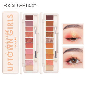 FOCALLURE Bảng phấn mắt với 10 tông màu kèm cọ 2 đầu và gương trang điểm có trọng lượng 10g - INTL