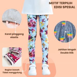 Legging anak polos bahan licin murah usia 3-15 tahun