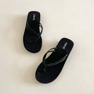 [Free Shipping] Beach Flip-Flops For Women 2026 Double-Strap Herringbone Sandals Non-Slip Slippers Mid-Heel Suitable For Outdoor Beach Wear