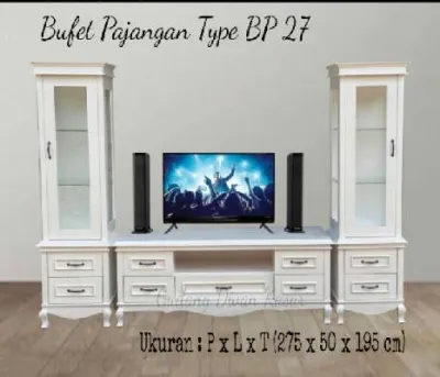 2 Lemari Pajangan Tinggi + Bufet Valencia