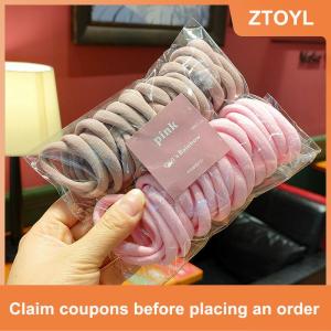 【ZTOYL】 ที่คาดผมยางยืด50ชิ้น เซ็ตสำหรับเด็กผู้หญิงอุปกรณ์เสริมผมผ้าไนลอนสีสันสดใสของขวัญสำหรับเด็ก