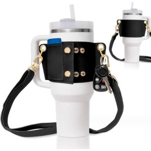 FISHIN COFFEE Stanley Tumbler Cover Stanley Ice Cup Protective Cover Outdoor Adjustable Slant Hanging Cup Cover K252