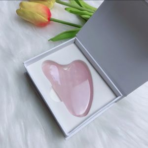 Bộ Đá Guasha Bằng Đá Tự Nhiên Màu Xanh Ngọc Bích Kèm Cây Lăn Đá Tự Nhiên Cùng Màu Giúp Nâng Cơ Da - Massage Thư Giãn