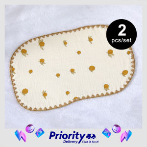 2pcs Set Breathable Cotton Newborn Cloud Pillow with Anti-Spitting Feature and Soft Cushioning