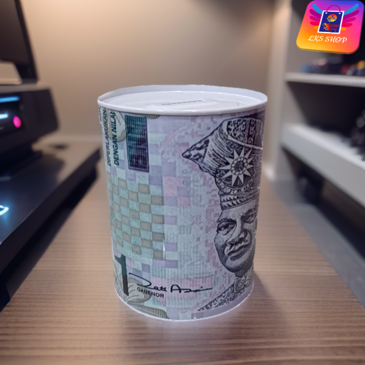 1xCoin Box Ringgit Saving RM 1 Tin Kids Adult Saving Metal Coin Bank ...