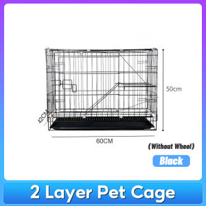 【In Stock】Heavy Duty Pet Cage Cat Dog 2/3/4 Layer Large Carrier Easy Assemble Foldable