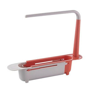 Updated Telescopic Sink Rack Telescopic Kitchen Sink Organiser Sponge Drainer Rack Adjustable Kitchen Storage Rack Expandable Storage Drain Basket