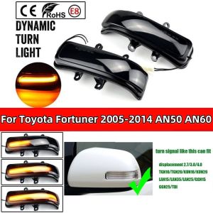 2PCS Dynamic LED Turn Signal Light Side Wing Rearview Mirror Indicator Sequential Blinker Lamp For Toyota Fortuner 2005 2006 2007 2008 2009 2010 2011 2012 2013 2014 AN50 AN60