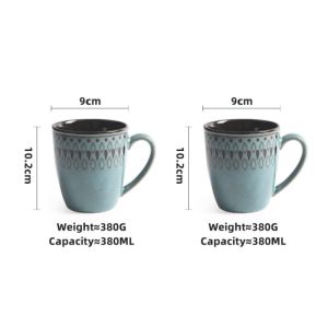 OMK Vintage series Ceramic 380ml Mugs coffee cup