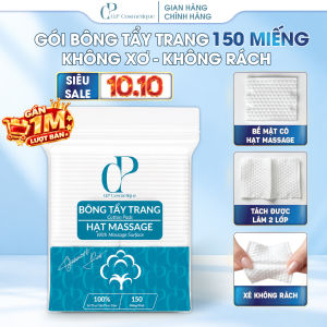 Bông Tẩy Trang Quốc Dân Ép Định Hình Q.P Cosmétique Không Xơ Rách Hạt Massage Sạch Sâu