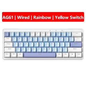 ZIFRIEND AG61 Tùy chỉnh RGB Backlitght/đèn bên 3 Pin Hot Swapable Im Lặng/Vàng Chuyển Đổi 61 Phím Bàn Phím Cơ Có Dây 60% Bố Trí siêu nhỏ Chơi Game Bàn Phím