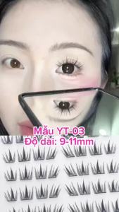 Mi Giả Lông Công Mẫu YT03 Độ Dài 9-11mm Chất Liệu Mi Giấy Thủy Mi
