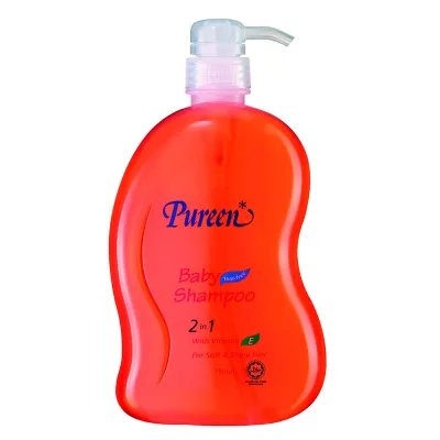 Pureen Classic Shampoo Bath Head To Toe 750ml 2in1 Aloe Vera Peach Wheatgerm Protein New Born Body Wash Budah Shampoo