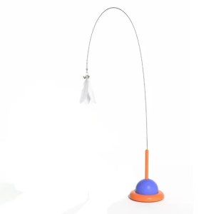 Cat UFO Feather Toy Interactive Funny Alien with Bell Suction Cup Pet Suction Cup Cat Stick Wire Feather Cat stick Cat Toy