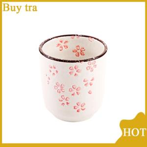 [Buytra] Nhật bản-phong cách Kung Fu trà gốm underglaze sứ tách trà chủ sở hữu Nhà Phụ cốc thủy tinh tách trà màu hồng trắng