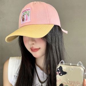 NOVELLEO Spring Summer Baseball Hat Korean Embroidery Snapback Cap Casual Visor Peaked Cap Women