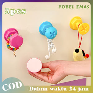 Gantungan Dinding Tempel 1 Set Gantungan Hook Bentuk Sekrup Gantungan Tempel Lucu Serbaguna