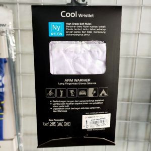 Arm Warmer Handsock Manset tangan slim Panjang Pria Wanita Perempuan Hijab Pelindung Lengan Jempol Hitam Putih Tebal Sepasang Kualitas Premium