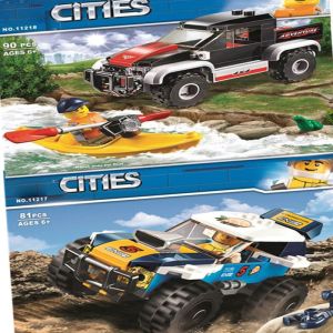 Kids toys building Tương thích Lego thành phố chèo thuyền phiêu lưu 60240 xe bán tải khối đồ chơi cho bé trai xe câu đố lắp ráp đồ chơi
