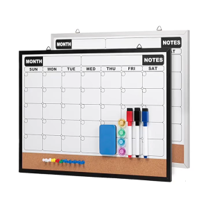 ติดผนังได้บอร์ดติดประกาศก๊อกสองหน้ากระดานไวท์บอร์ดแม่เหล็กปฏิทินรายเดือนแสดงขอบอะลูมิเนียมที่ทันสมัย