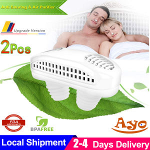 AYO【2 PACKS】 2-in-1 Anti Snoring Devices Snoring Solution Nasal Dilator Air Purifier Filter Nose Vents Plugs Clip Stop Snoring Aids Snore Stopper Reduce Snoring Sleeping Aid Device for Ease Breathing