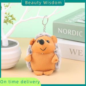 Beauty Wisdom Cute Hedgehog Plush Toy Cartoon Animal Pendant Soft Stuffed Doll Keychain Backpack Car Bag Key Ring Decor Kid Gift