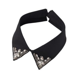 Luxury Rhinestones Embellished Detachable Collar Back Opening Design Comfortable Prom Accessory For Women