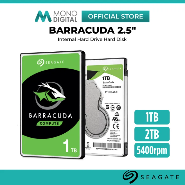 SEAGATE INT HDD BARRACUDA 2.5" SATA INTERNAL HARD DRIVE WITH 5400RPM / 128MB HARD DISK HARDDISK - 1TB (ST1000LM048) / 2TB (ST2000LM015)