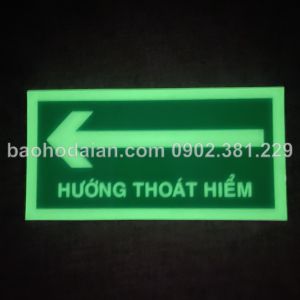 Bảng dạ quang chỉ dẫn hướng thoát hiểm 10 x 20cm
