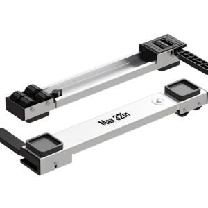 Thiết bị bánh với chiều cao có thể thay đổi 50 81cm kim loại kim loại không rỉ sét cơ sở cho máy giặt Máy sấy tủ lạnh Trắng