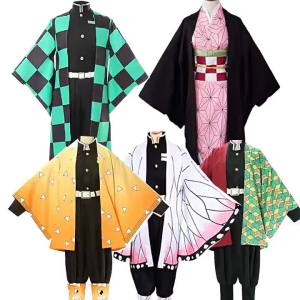 European version plus size Demon Slayer cos Costume Halloween Tanjiro Nezuko Zenitsu Inosuke Shinobu clothes