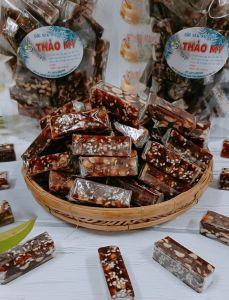 (FREESHIP) 1kg  Kẹo chuối gừng cốt dừa nguyên chất Bến Tre