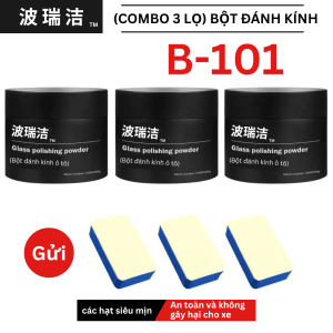 (Combo 3 lọ + 3 bàn chải) HAINAI Bột đánh bóng kính ô tô Tẩy Dầu Phim Cho Kính Ô Tô tẩy đèn pha