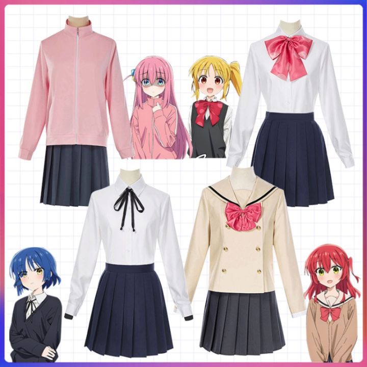 Anime Bocchi the Rock! Cosplay Costume Hitori Gotoh JK Ryo Yamada Ikuyo ...