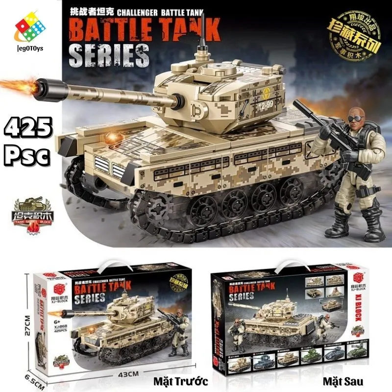 Lego Xe Tăng Quân Sự Bộ Đồ Chơi Lắp Ghép Thông Minh Xe Tăng Bọc