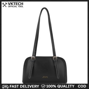 Ladies All-Match Underarm Bag Solid Color PU Leather Female Travel Commute Bag