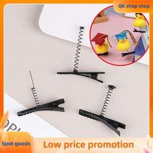 ✨QK shop✨ 10Pcs Black Metal Pinch Alligator Hair Clips 40mm With Wire Coil Spring Craft Hairpin For Fashion Party Favor Children Toy