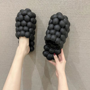 [Free Shipping] Summer Outdoor Sandals For Women Featuring A Lychee-Patterned Toe Cap Thick Soles And A Non-Slip Design Suitable For Couples And For Indoor Use