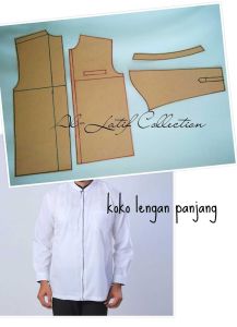 Pola instan / pola jiplak koko lengan panjang