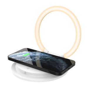 15W Wireless Charger LED Desk Lamp Night Light Phone Charging Station QC3.0+PD3.0 Quick Charger For iPhone Samsung Xiaomi 12 Pro