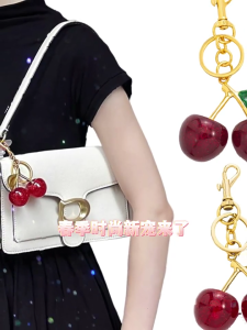 Creative Cherry Purse Decors Keychain Lightweight And Portable Bag Pendant For Everyday Carrying