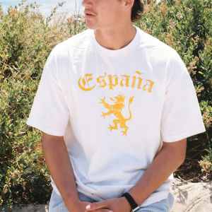 [Local Stock] VCC  Vintage Style Espana Spain Lion Spanish Pride T-Shirt Casual Fashion Loose Man Women Tshirt Summer Cotton Tees