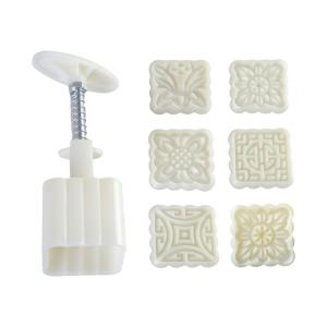 Ice Skin Pastries Mold Hand Pressed Mooncakes Mold Square Bean Pastes Cake Molds Plastic Desser Mould for Cooking Lover