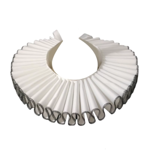 Elegant Victorian Style Ruffled False Collar Neck Ruff with Back Edging Renaissances Costume Accessory for Men and Women