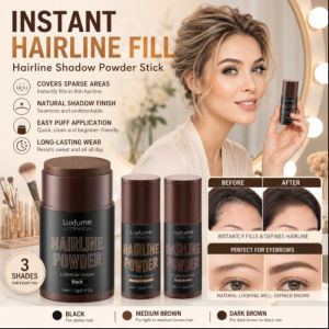 Hairline Powder Stick Eyebrow Shadow Stick Contour Natural Fill Long Lasting Makeup Brow Definer Hairline Filler Face Contouring Stick